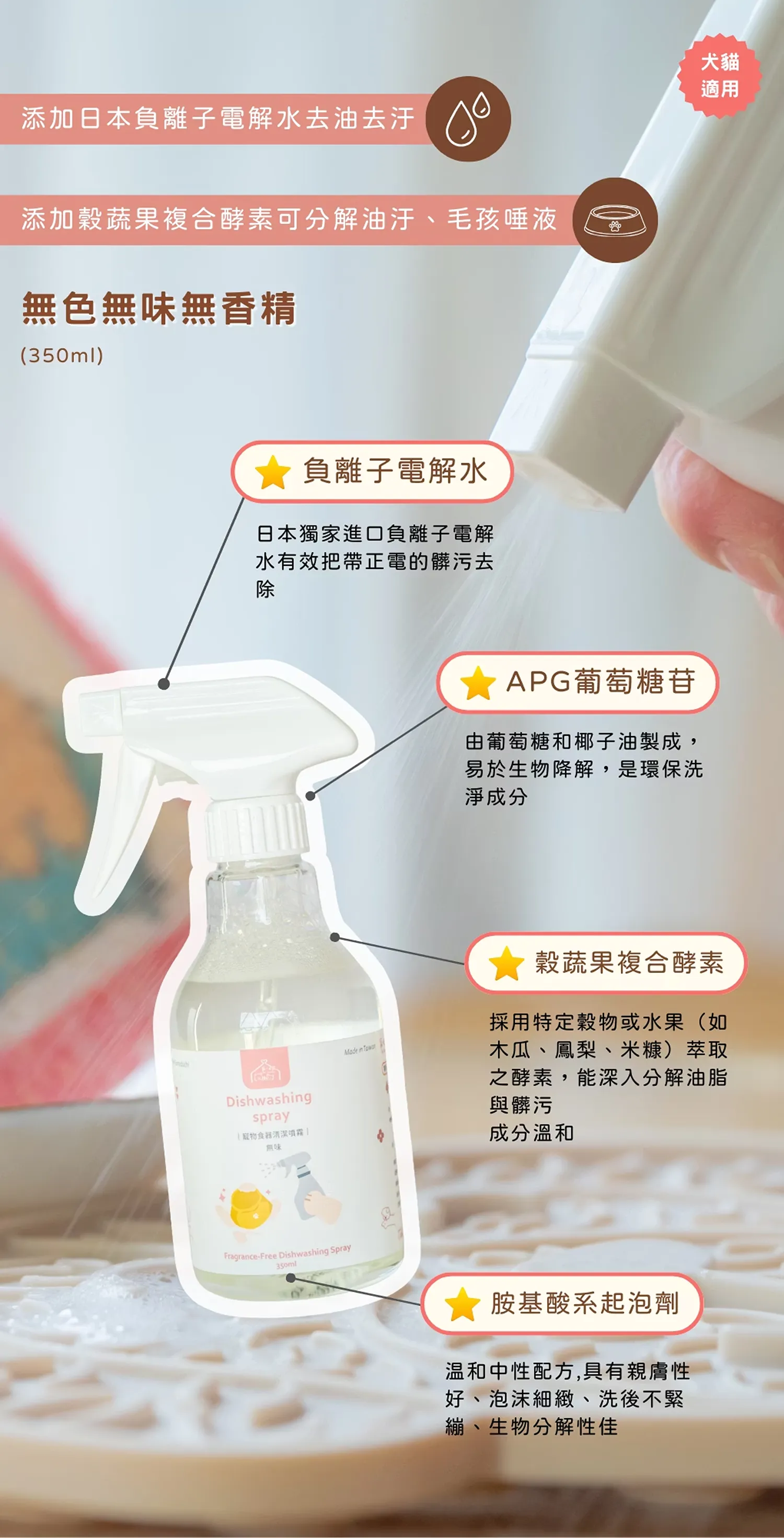 【寵心出發】寵物食器清潔噴霧