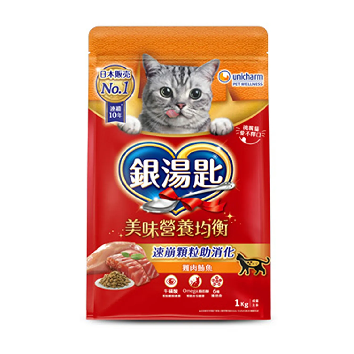 【Unicharm 嬌聯】銀湯匙保健成貓乾糧 | 1KG