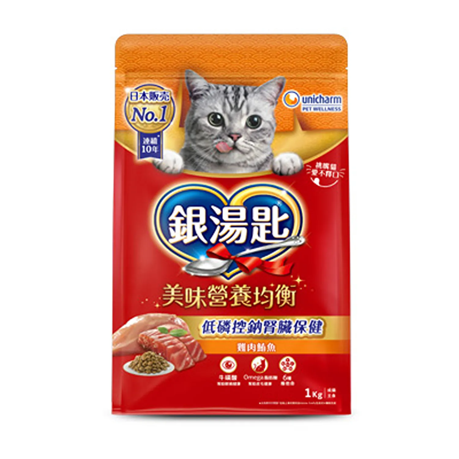【Unicharm 嬌聯】銀湯匙保健成貓乾糧 | 1KG
