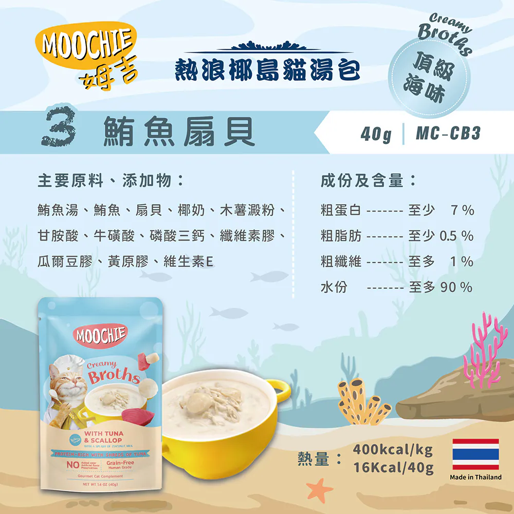 【Moochie姆吉】熱浪椰島貓湯包