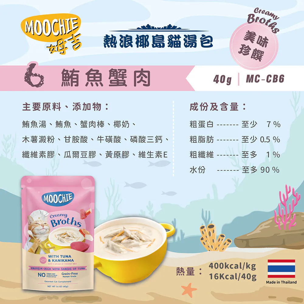【Moochie姆吉】熱浪椰島貓湯包