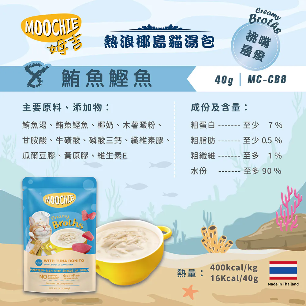【Moochie姆吉】熱浪椰島貓湯包
