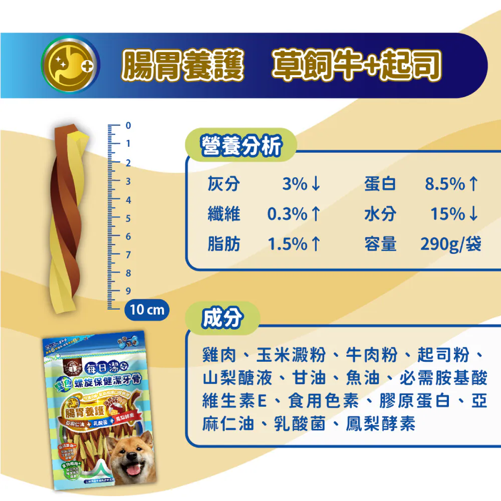 【喜樂寵宴】每日潔 雙色螺旋保健潔牙骨