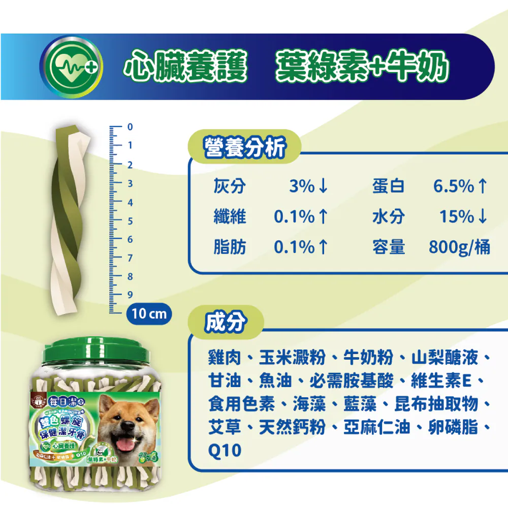 【喜樂寵宴】每日潔 雙色螺旋保健潔牙骨