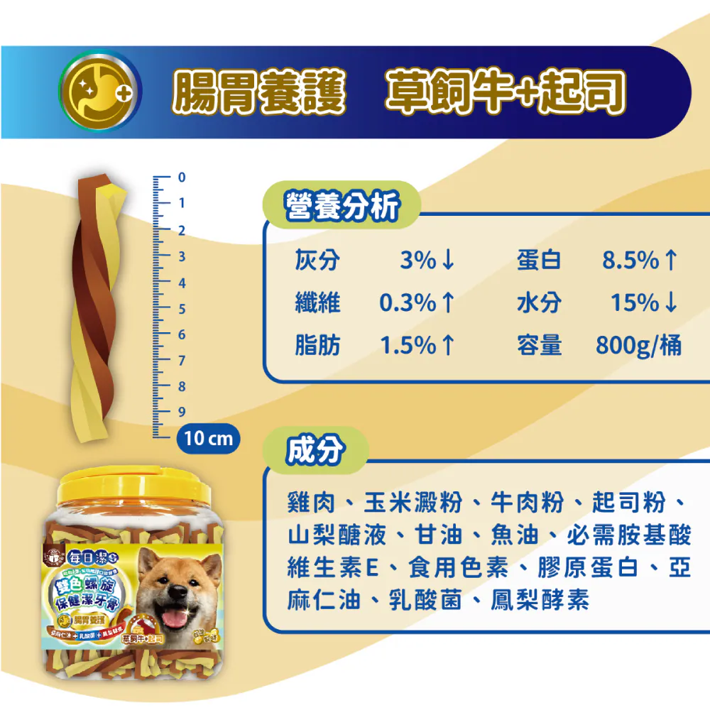 【喜樂寵宴】每日潔 雙色螺旋保健潔牙骨