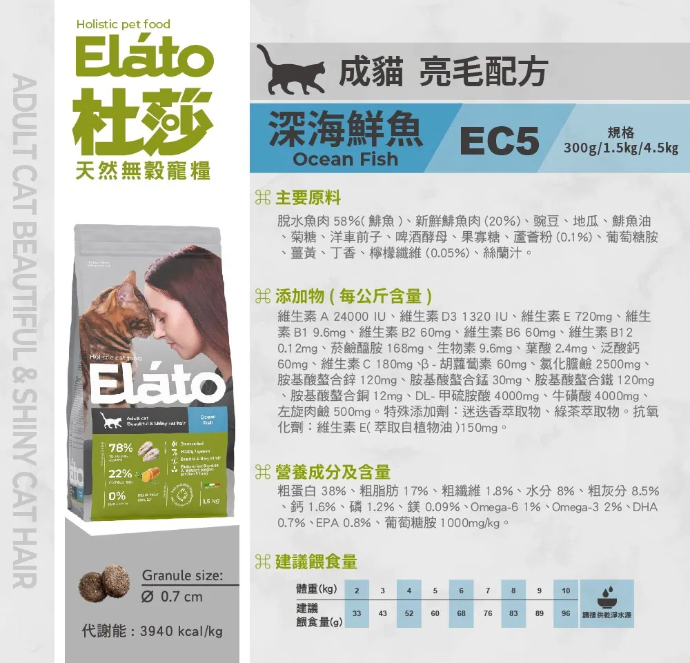 EC5成貓亮毛配方