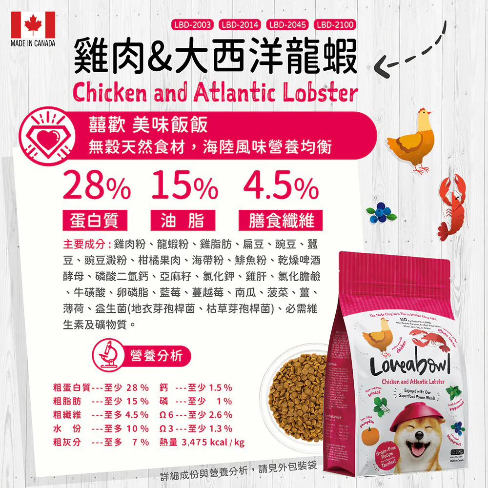 【囍碗】Loveabowl 加拿大天然無穀犬糧