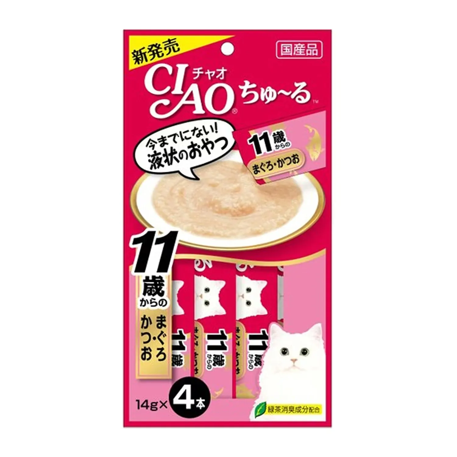 【日本CIAO】啾嚕 肉泥 • 11歲高齡貓 | 4入