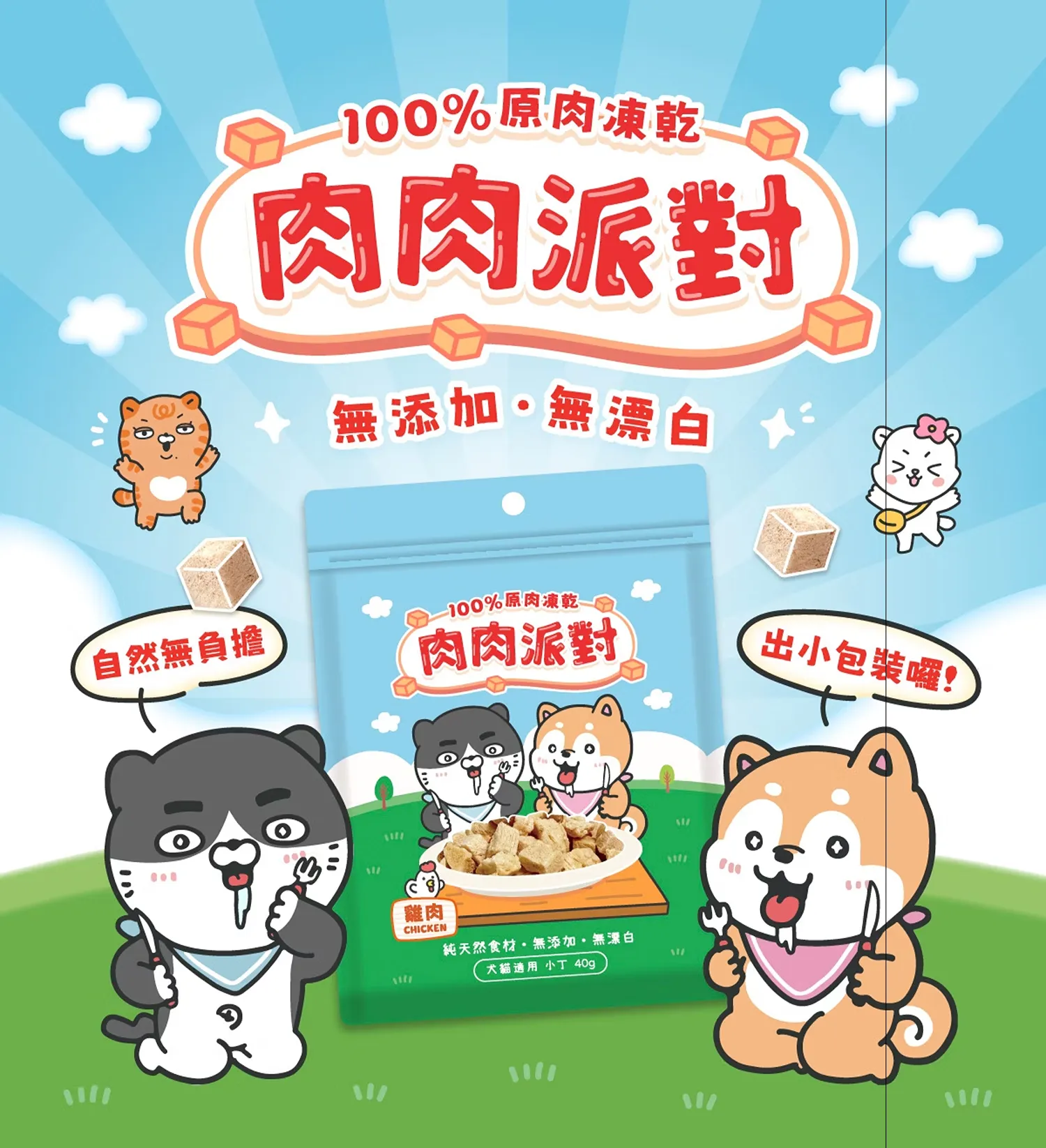 100% 雞肉凍乾小丁