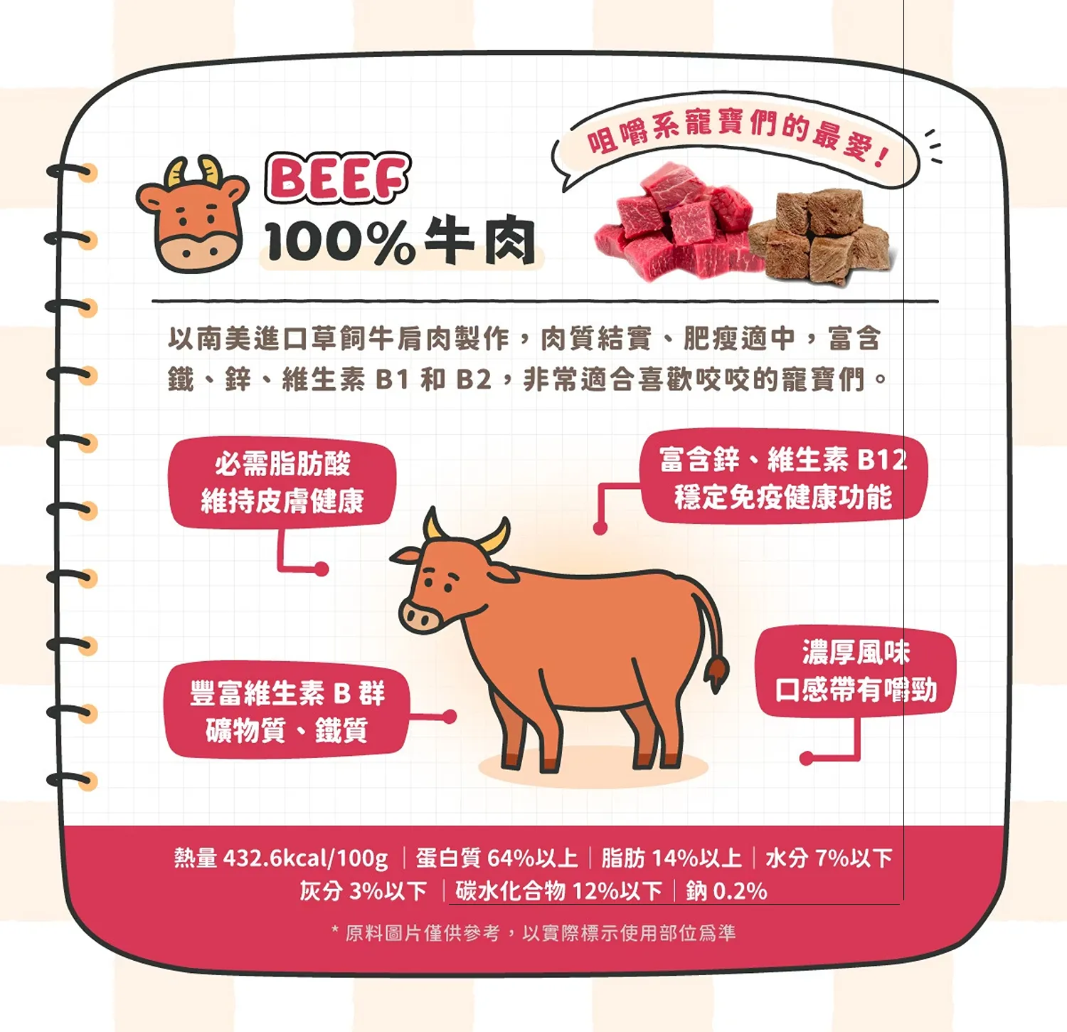 100% 牛肉凍乾小丁