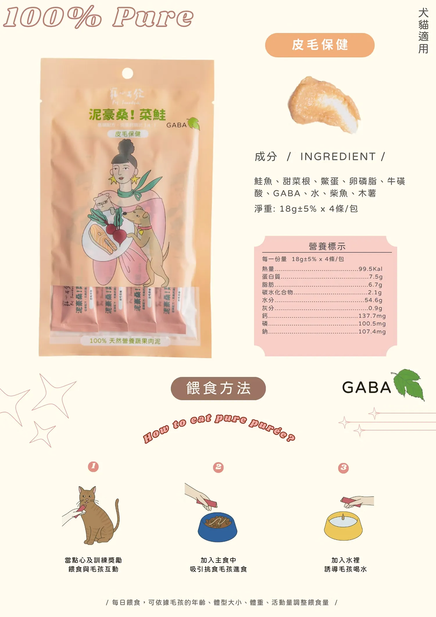 【寵心出發】泥豪桑！100%天然營養蔬果肉泥