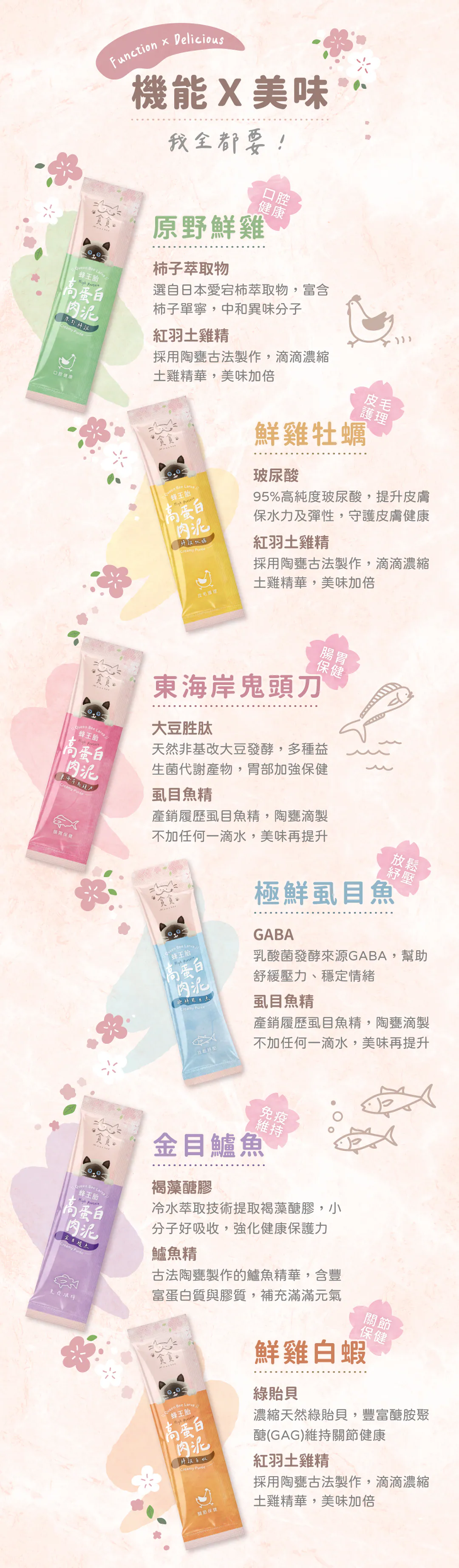 【貪貪】蜂王胎高蛋白肉泥|滴雞精添加