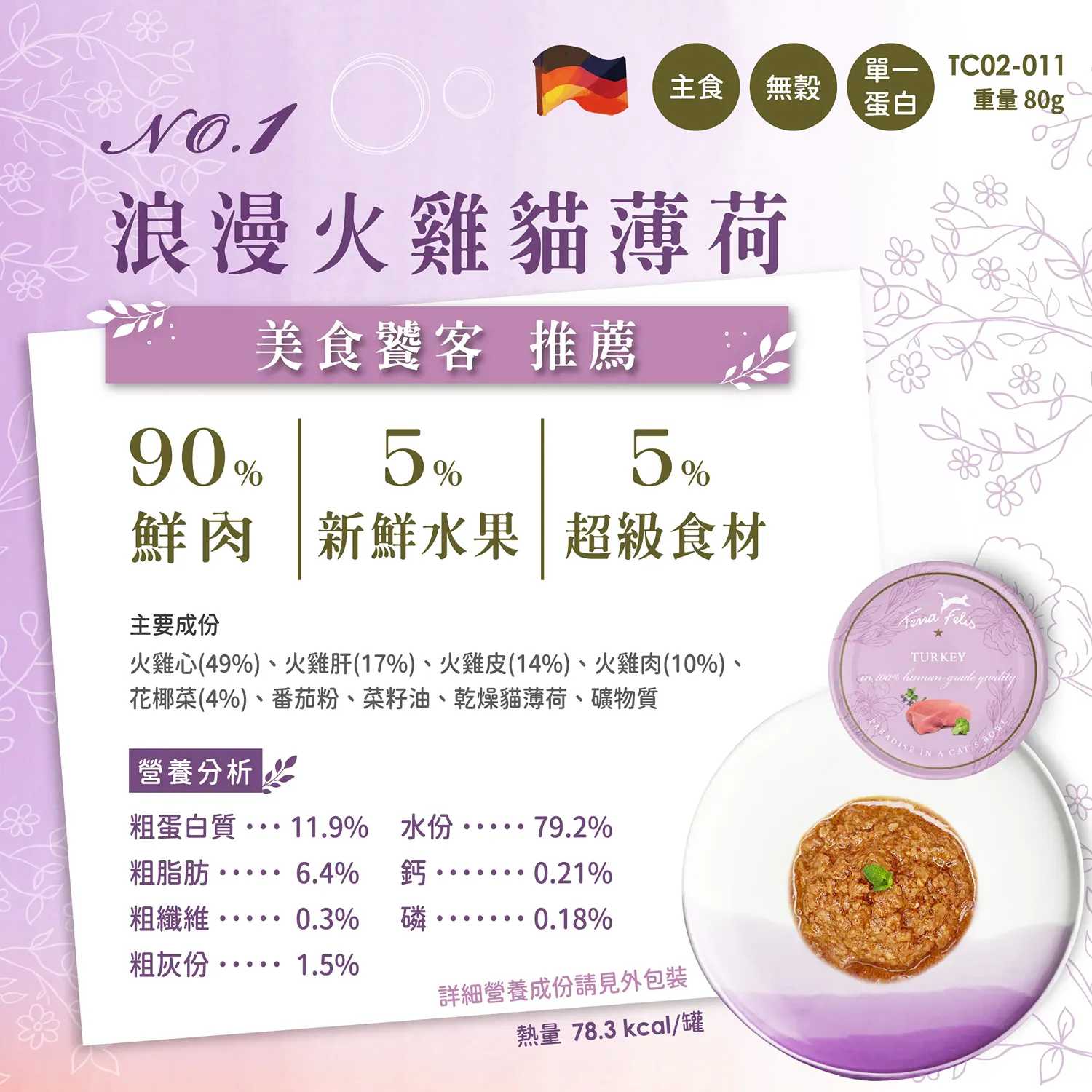 【德國 Terra Canis】醍菈鮮廚仙境貓罐系列