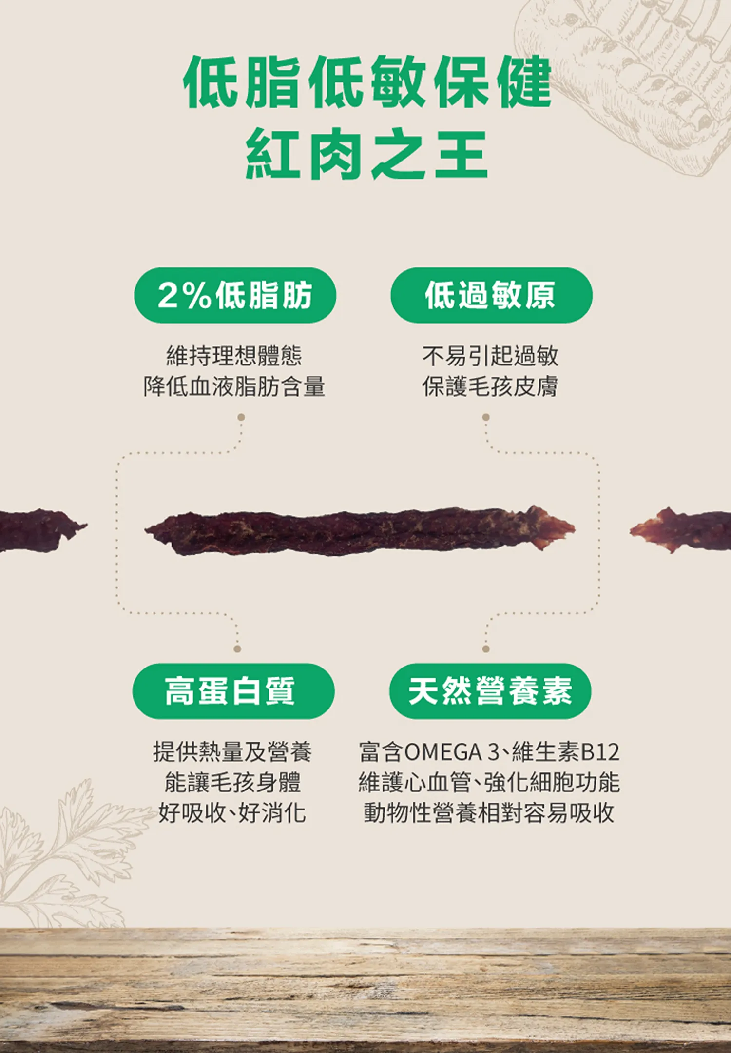 野生袋鼠肉條
