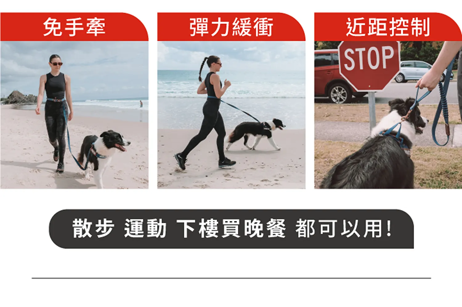零拉力跑步牽繩210cm