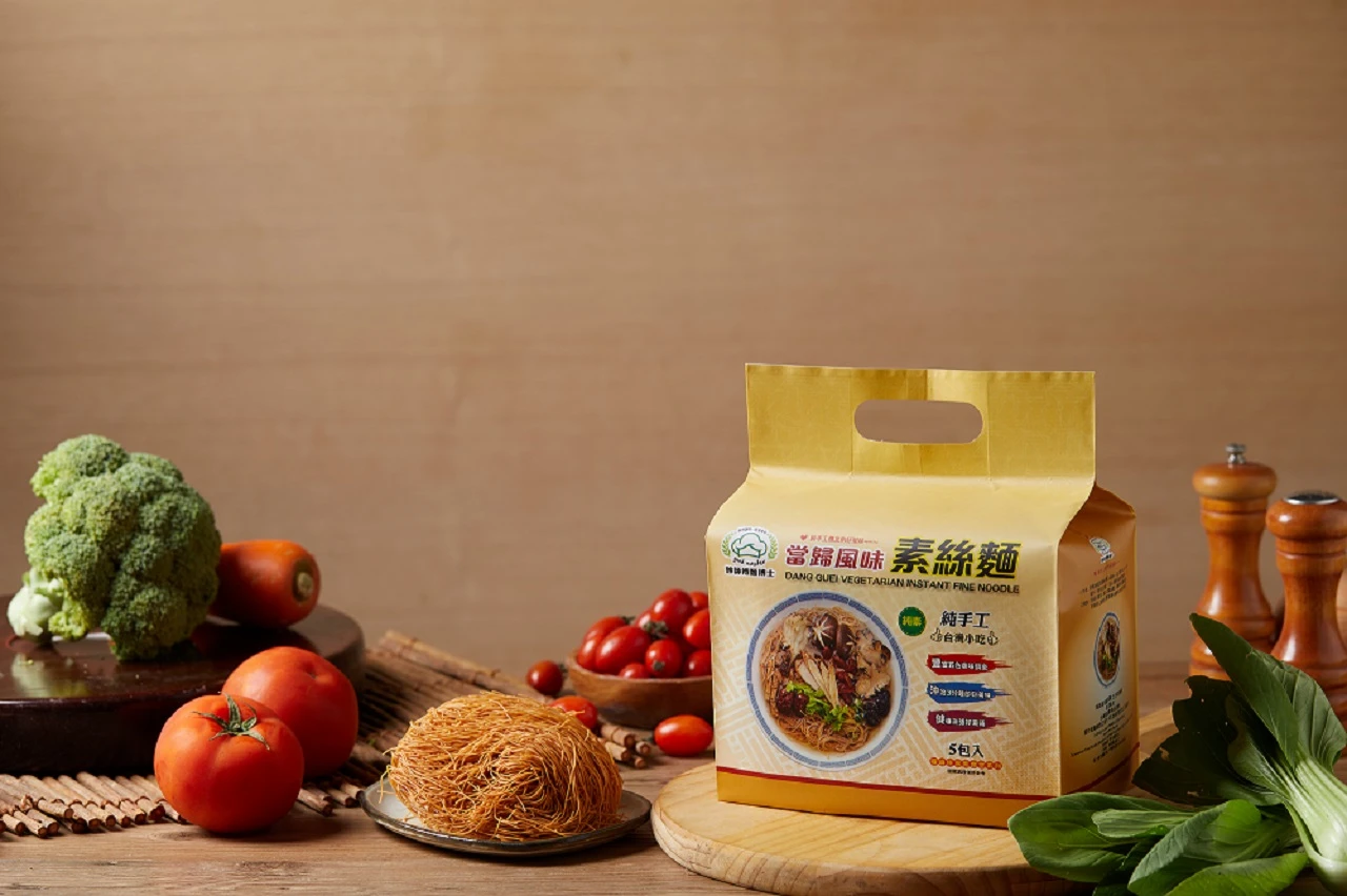 五福袋雞絲麵｜當歸口味-純素｜ 肉燥口味|（每入兩包調味包)
