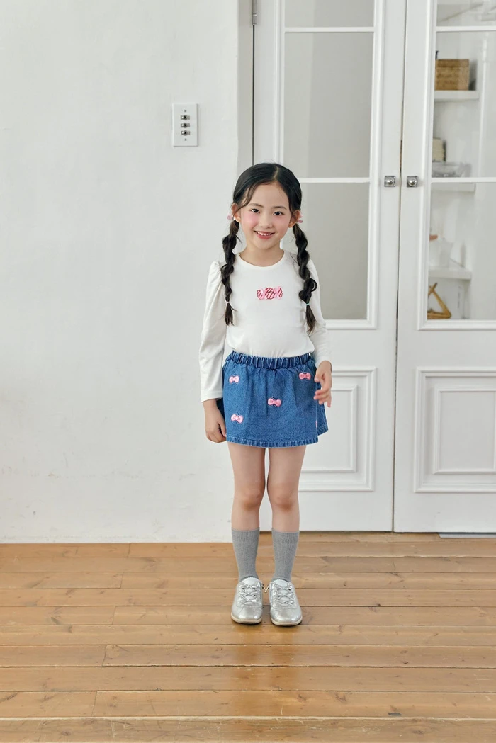 BBB(MINIJUN)|立體糖果刺繡圓領長袖T恤