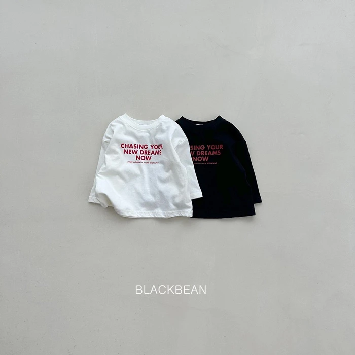 BLACKBEAN|追逐夢想大字母落肩長袖 T 恤