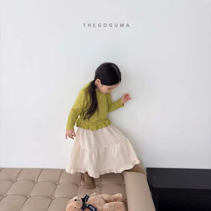 THEGOGUMA|法式浪漫荷葉邊吊帶兩件式長袖T恤