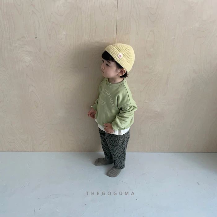 THEGOGUMA|水洗大繭型豹紋長褲