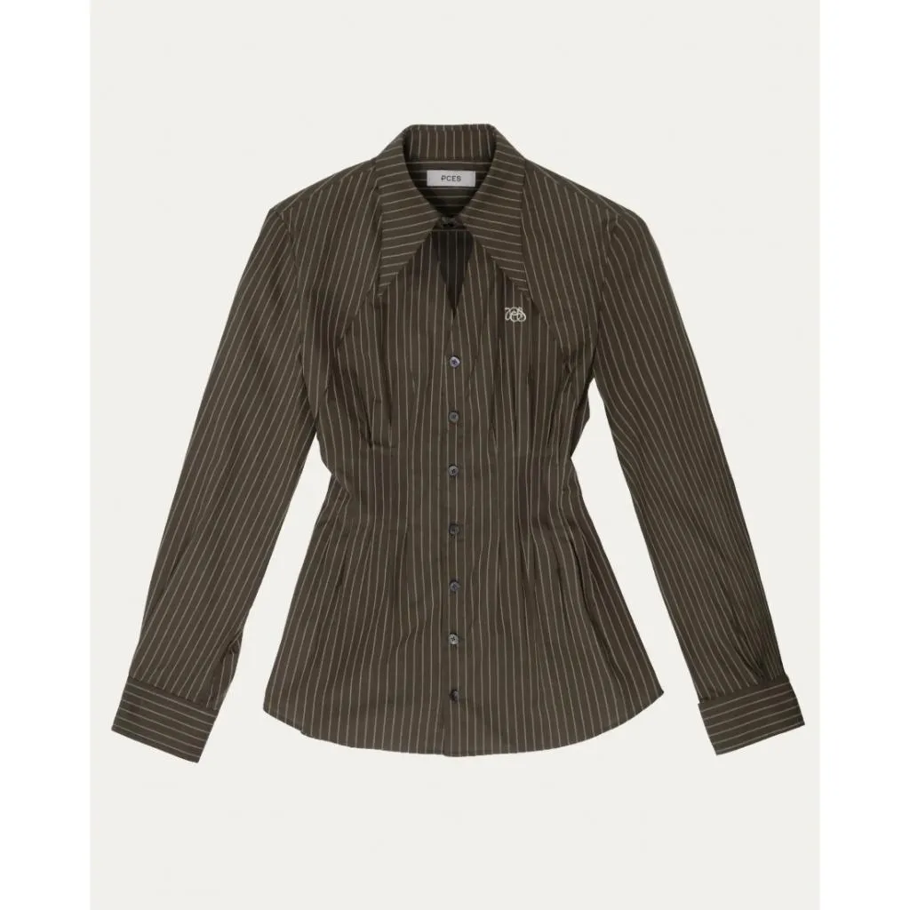 PCES Pintuck Faux Collar Shirt