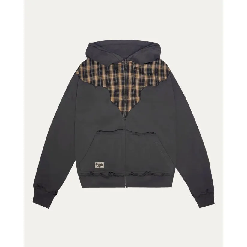 PCES Plaid Combo Hoodie Jacket