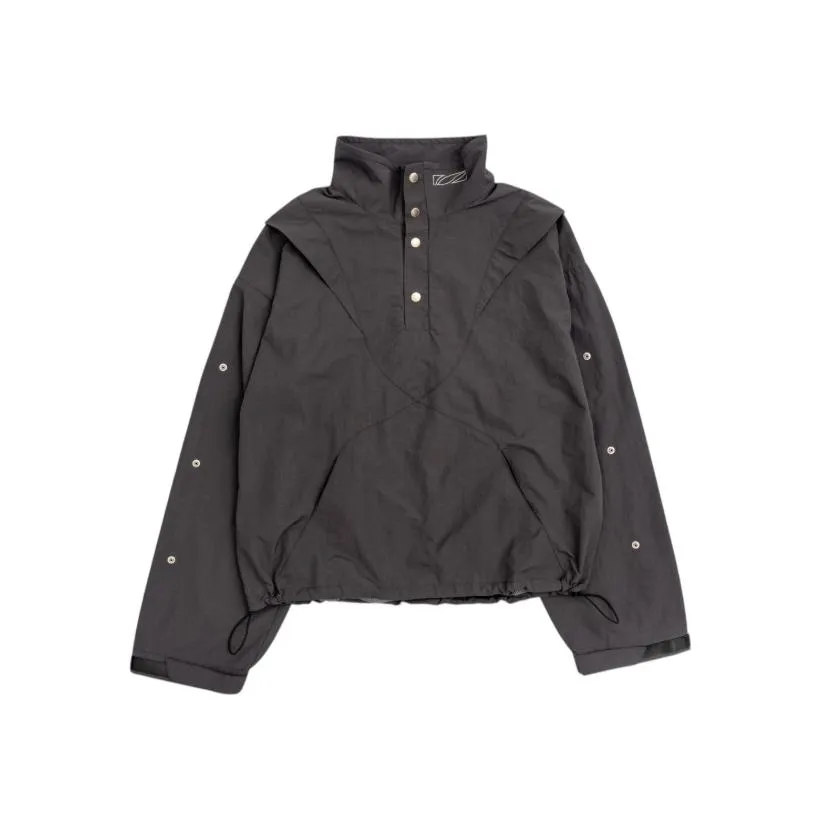 DEFRETI WIDE-SLEEVE STAND COLLAR JACKET