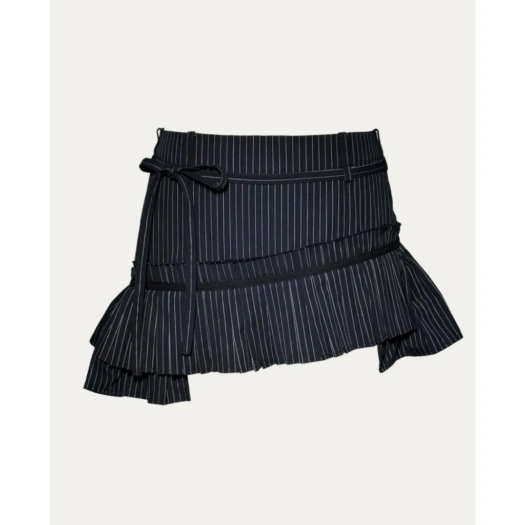 PCES 05 Lace-up Pleated Skirt