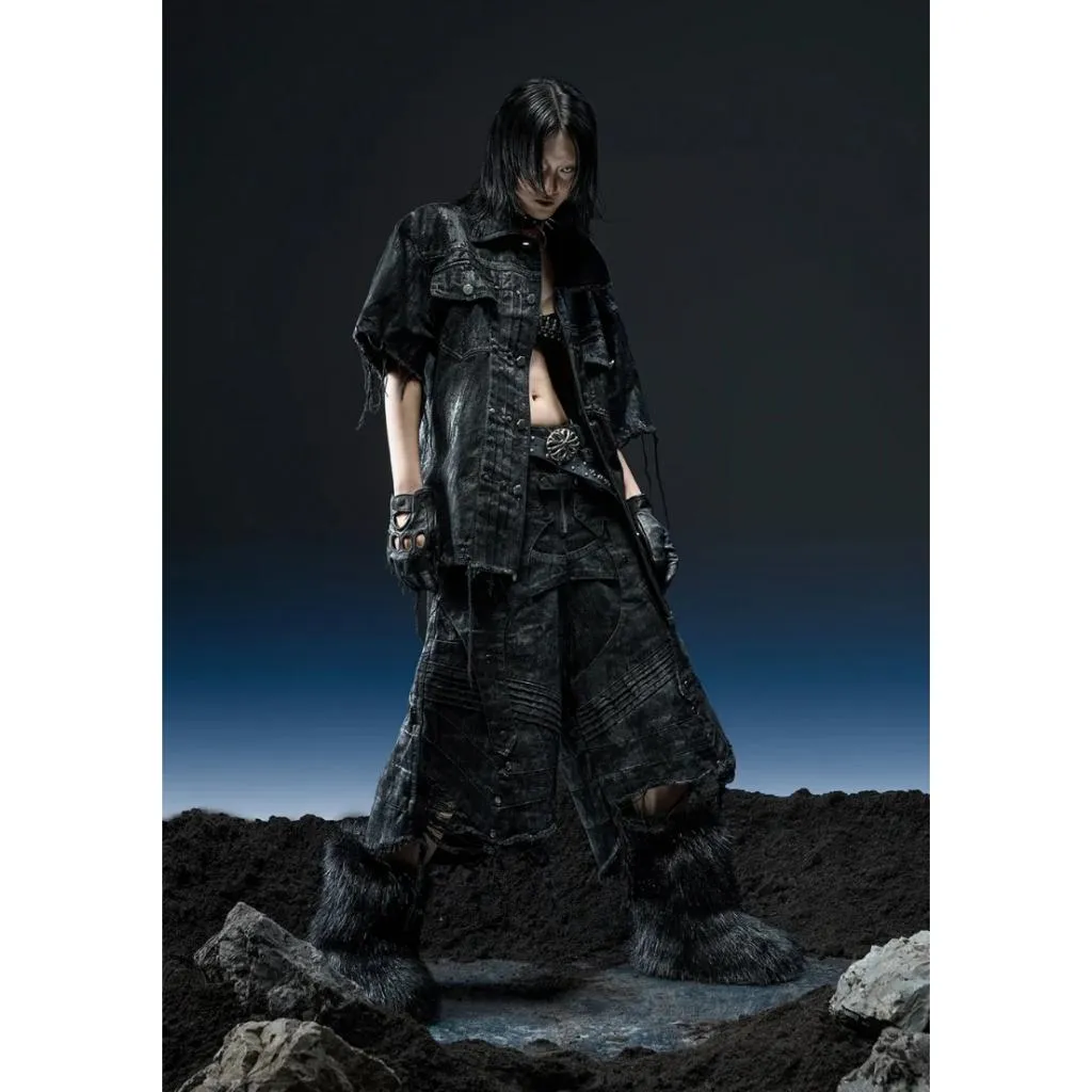 RICH BLACK WAXED OVERSHIRT