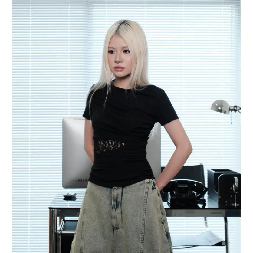 BUNNYHILL RAE LACE PANEL TOP