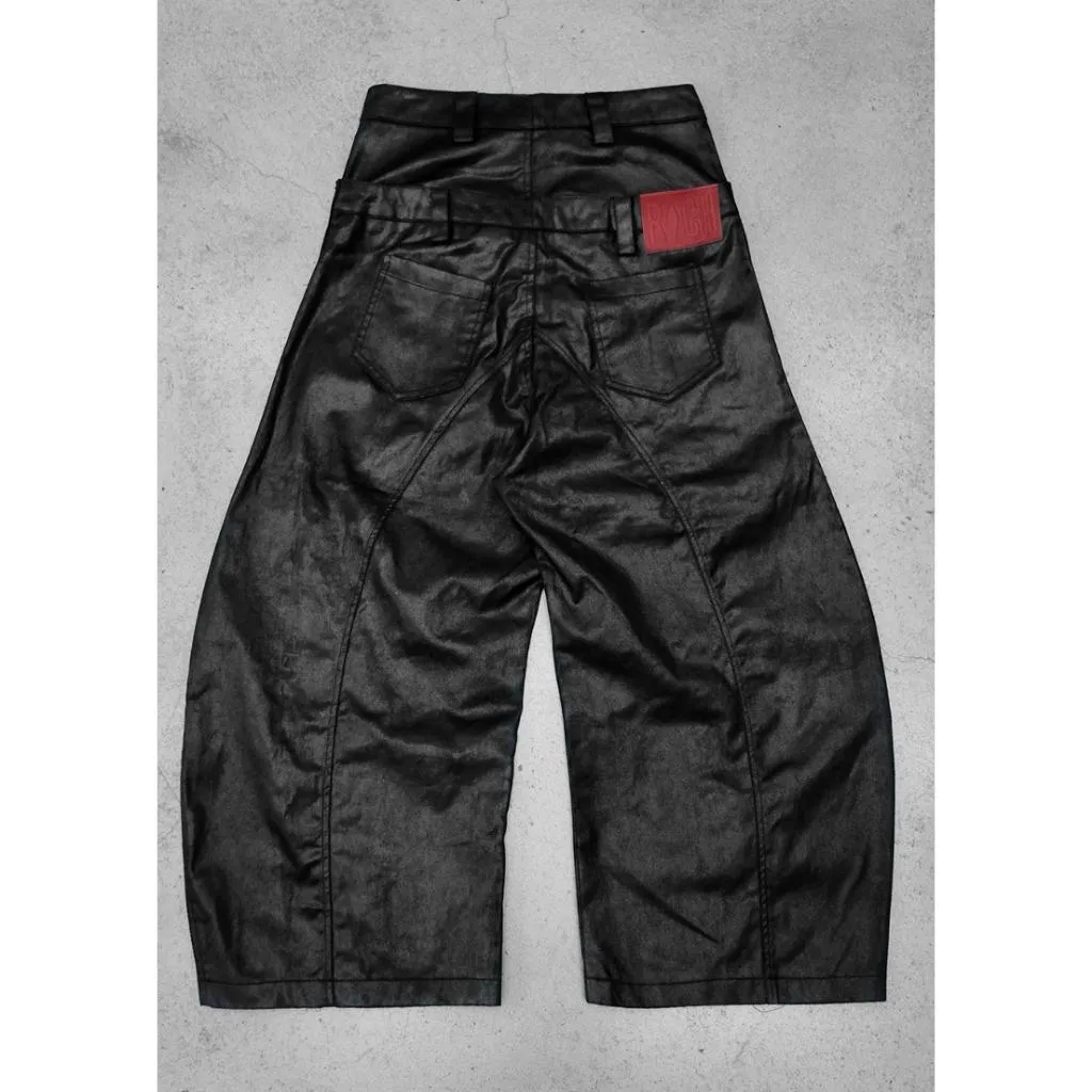 RICH Mock Double Waist Wide Leg Pants