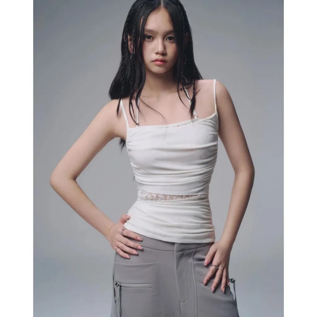 BUNNYHILL AYSEL LACE PANEL TOP