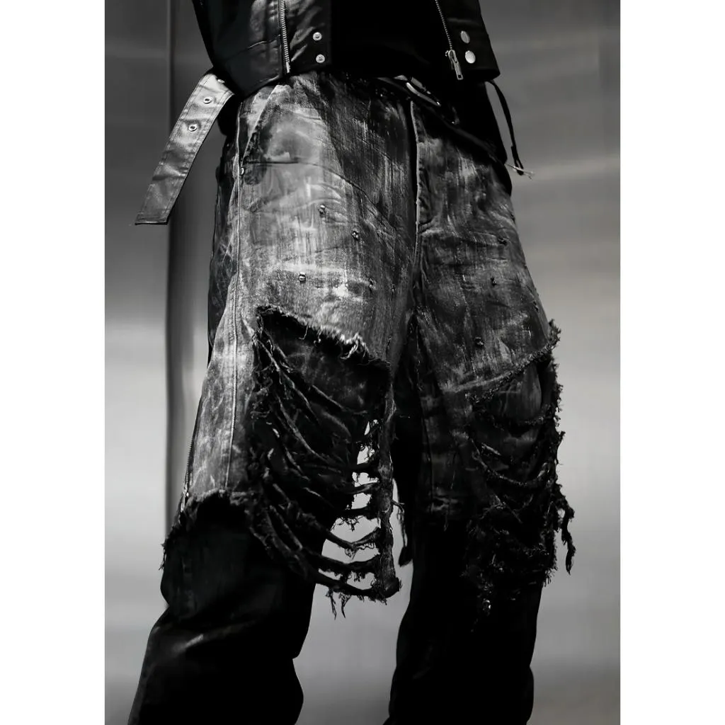 RICH Smoke Denim Layered Jeans