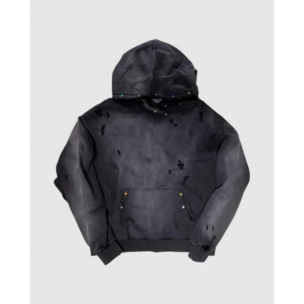 LiSenZ Gem-Fade Distressed Hoodie