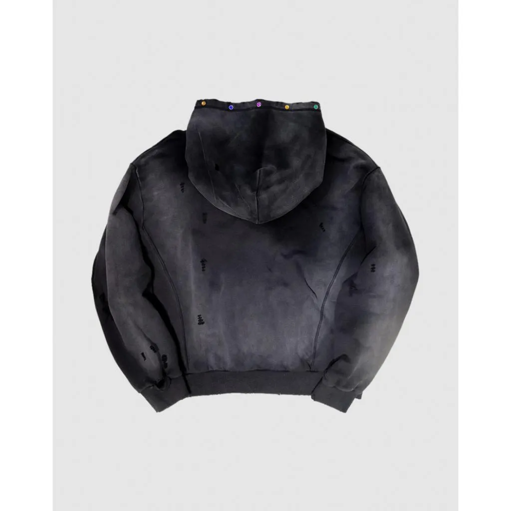 LiSenZ Gem-Fade Distressed Hoodie
