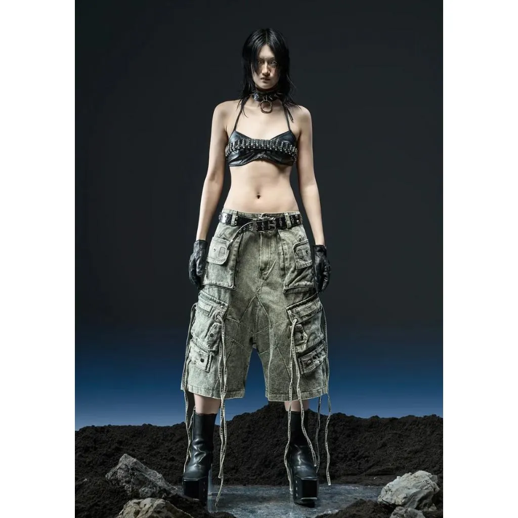 RICH CARGO DRAWSTRING WIDE SHORT