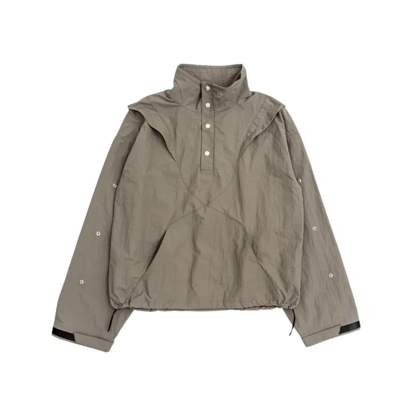 DEFRETI WIDE-SLEEVE STAND COLLAR JACKET