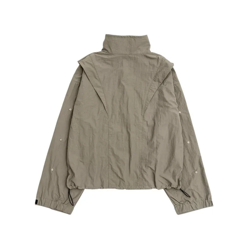 DEFRETI WIDE-SLEEVE STAND COLLAR JACKET