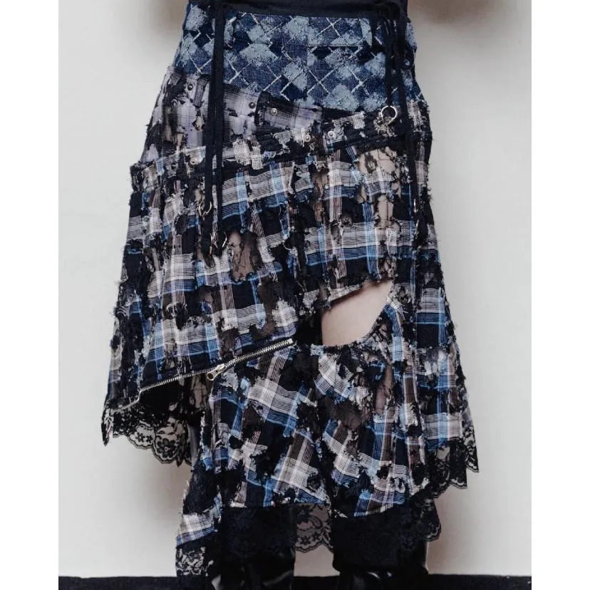 R U kidding 004 SKIRT - FRAYED BANQUET