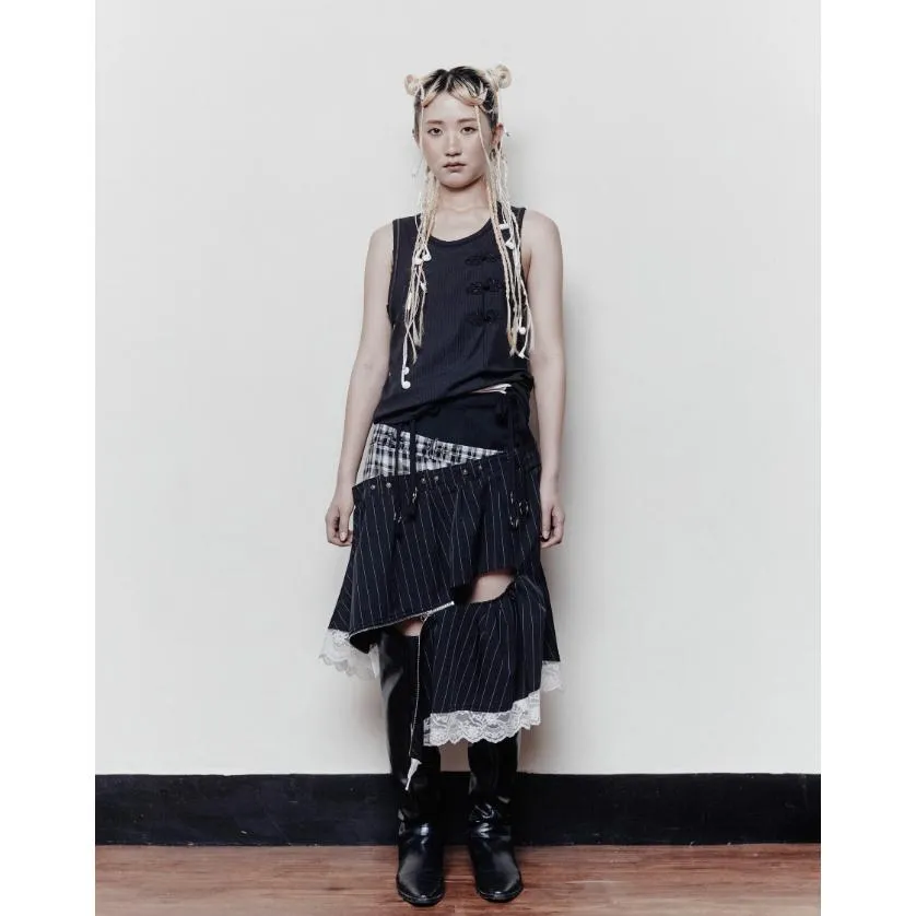 R U kidding 004 SKIRT - FRAYED BANQUET