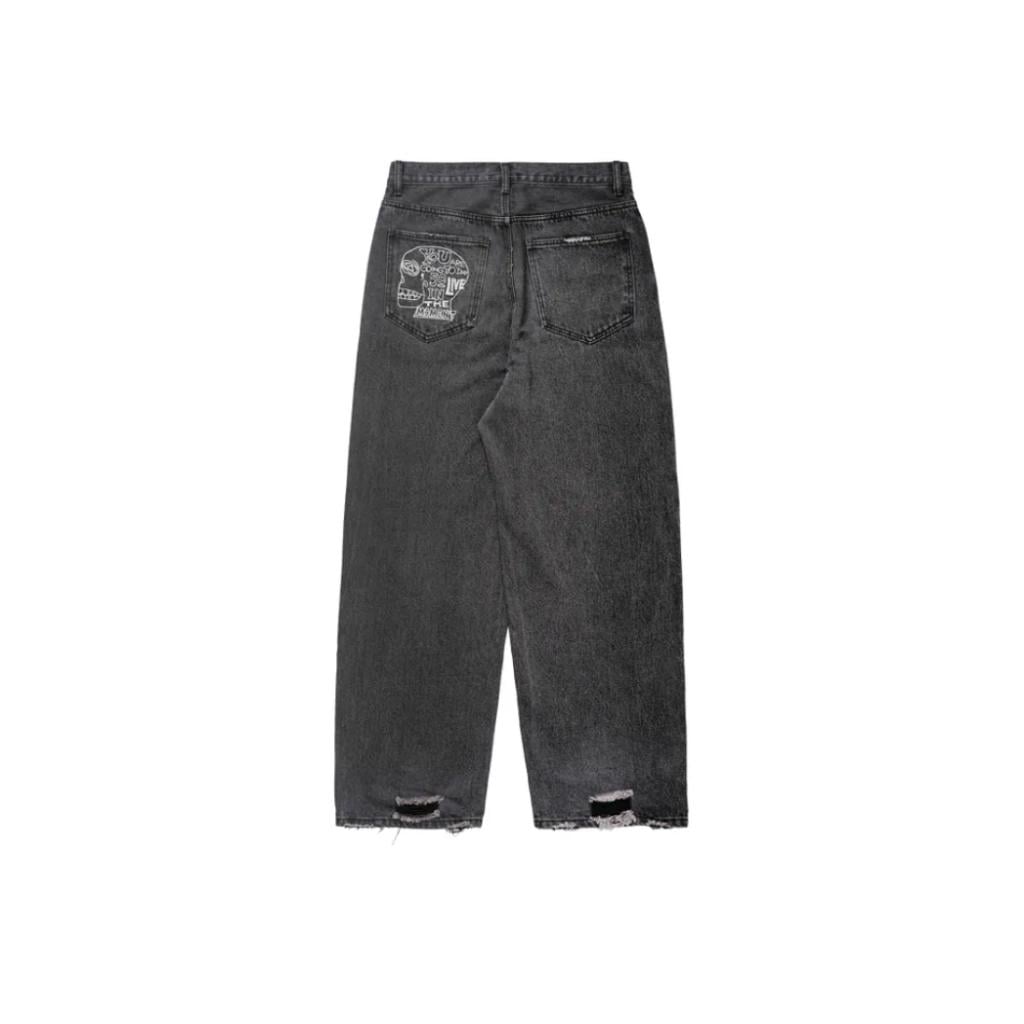 ESSENCE X SIC LEE RAW HEM BAGGY JEANS