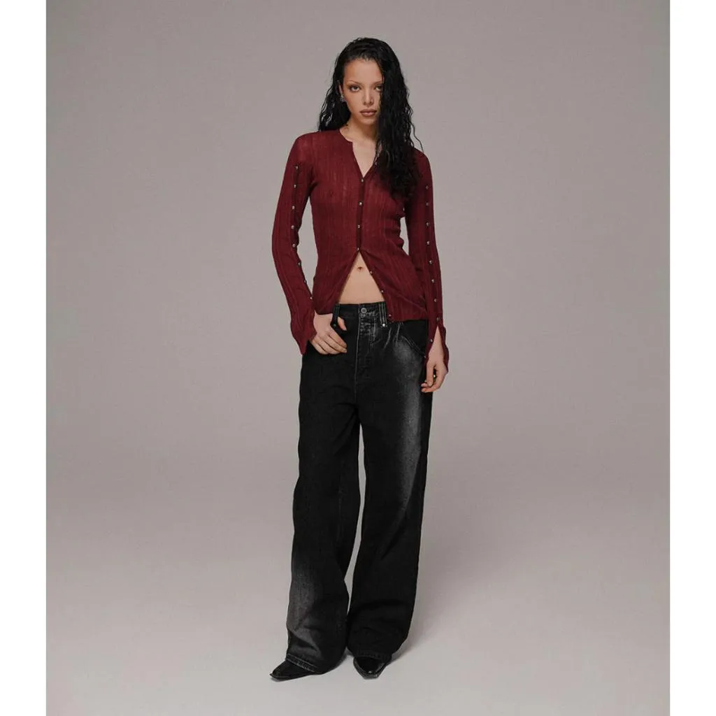 PROTÉMOA Touch Red Cardigan