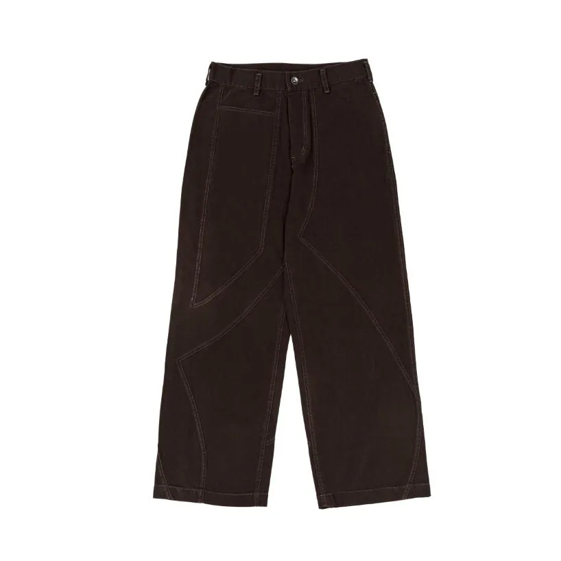 DEFRETI WASHED PATCHWORK PANTS