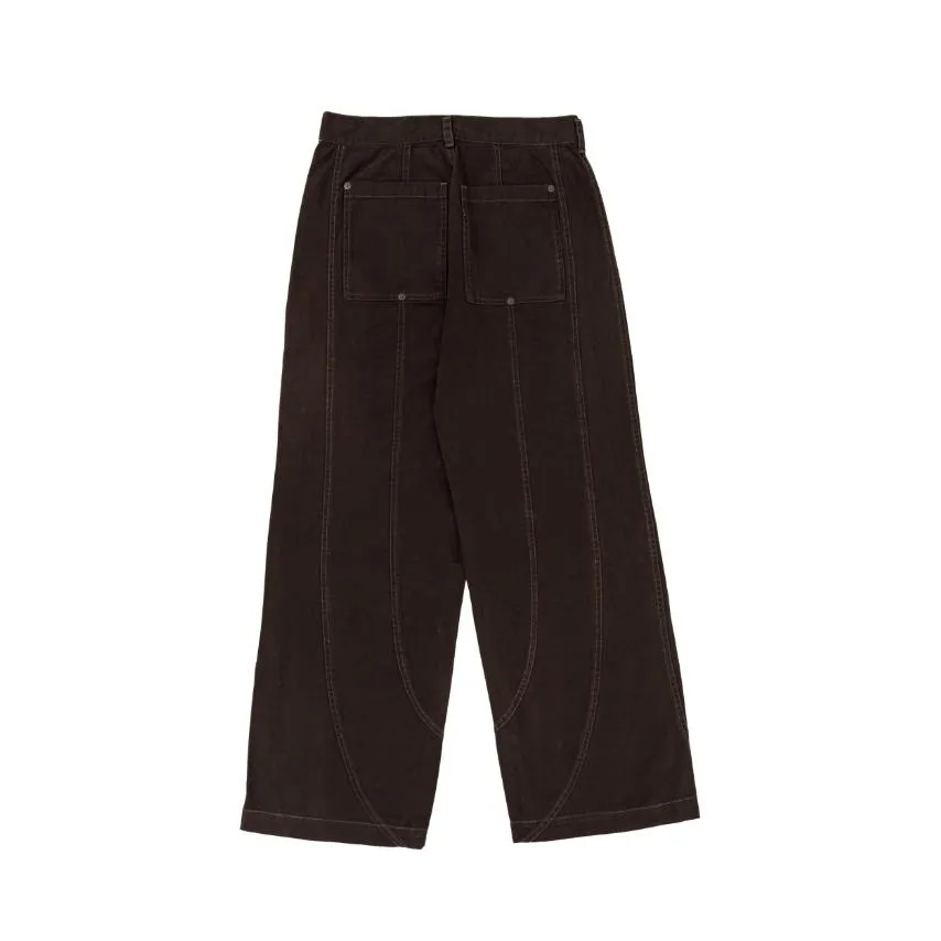 DEFRETI WASHED PATCHWORK PANTS