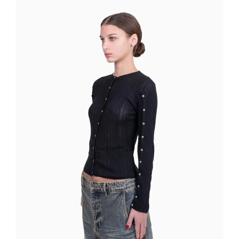 PROTÉMOA Touch Black Cardigan