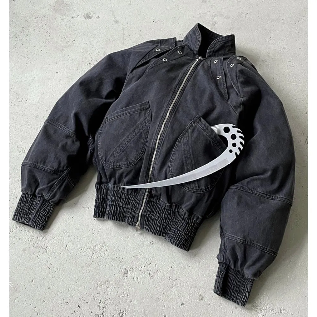 Kyoni Armor Bomber Jacket Black