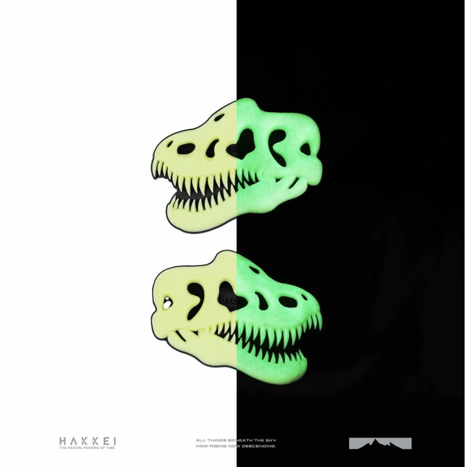 HAKKEI 白景 暴龍頭骨夜光鞋扣- Crocs 適用 (一組兩入) 洞洞鞋
