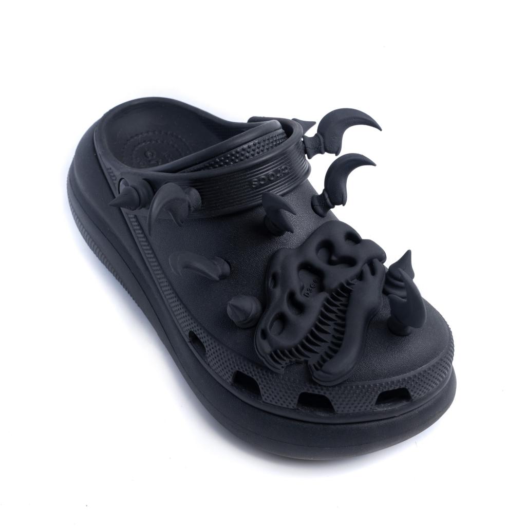HAKKEI 白景 暴龍龍爪鞋扣 -黑 Crocs適用 (一組二入) 洞洞鞋