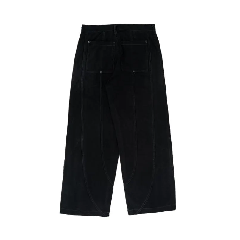 DEFRETI WASHED PATCHWORK PANTS