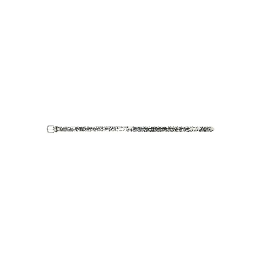 LUSIVE 爆裂底紋印花皮帶